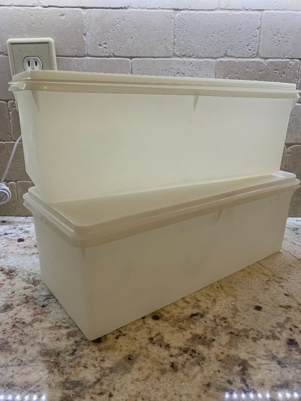 Vintage Tupperware Jumbo Break Keepers - Set of 2
